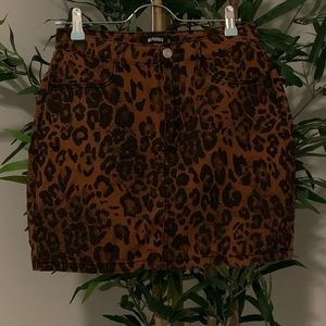 Misguided Cheetah Print Mini Skirt